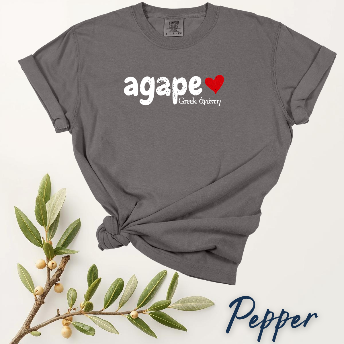 Agape - God's Love Comfort Colors T-shirt - Christian Gifts and Apparel - Image 5