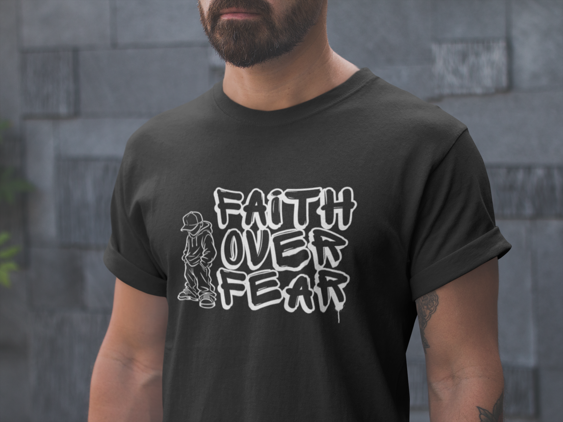 Faith Over Fear graphic T-shirt | Christian Streetwear - Image 7