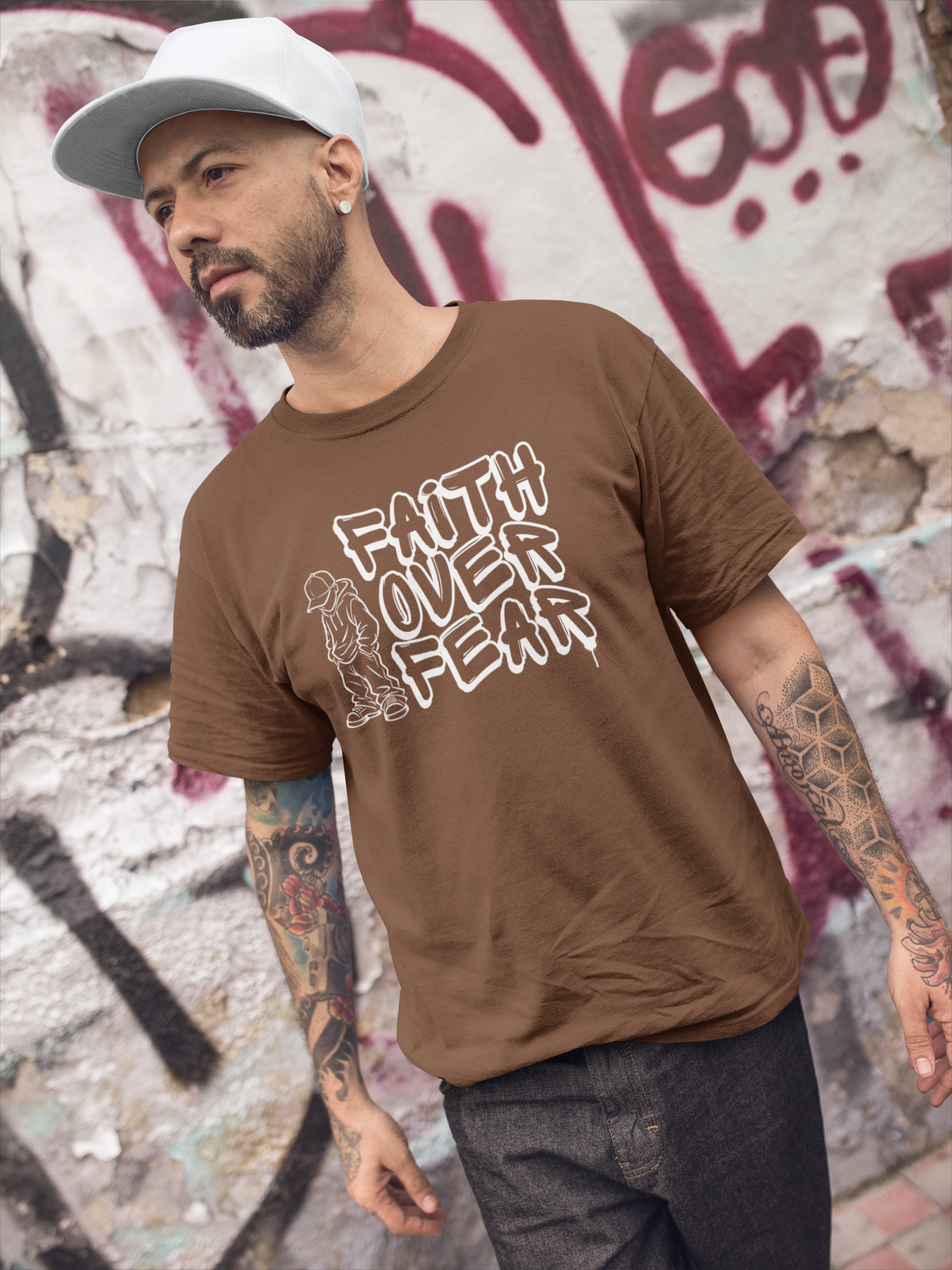 Faith Over Fear graphic T-shirt | Christian Streetwear