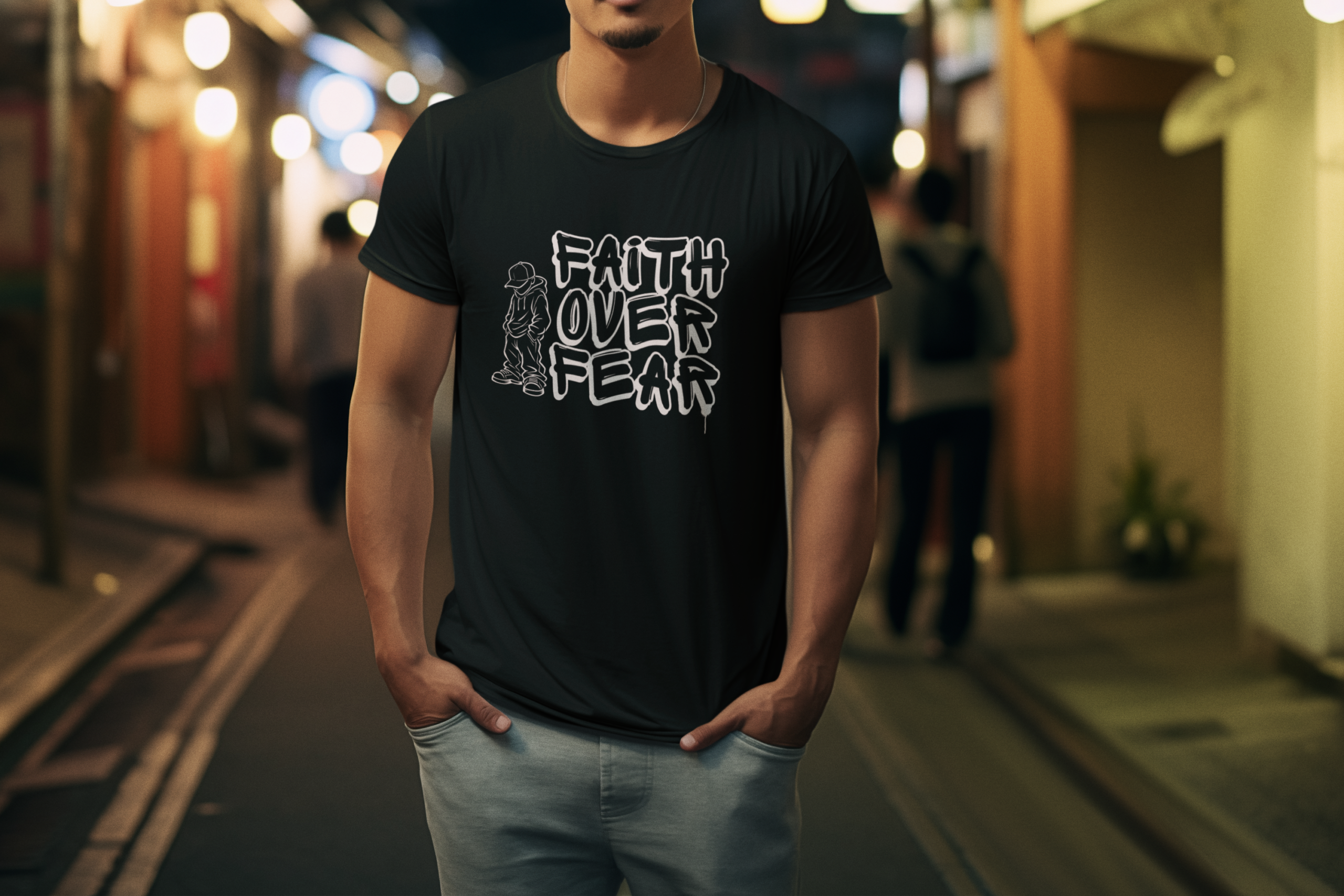 Faith Over Fear graphic T-shirt | Christian Streetwear - Image 14