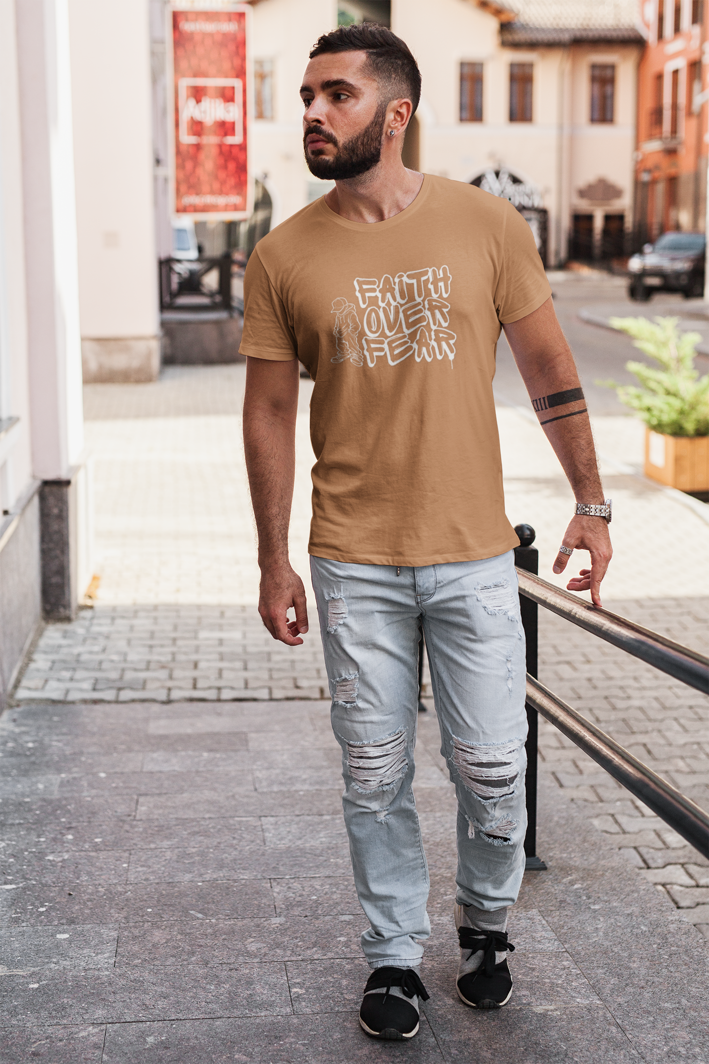 Faith Over Fear graphic T-shirt | Christian Streetwear - Image 25
