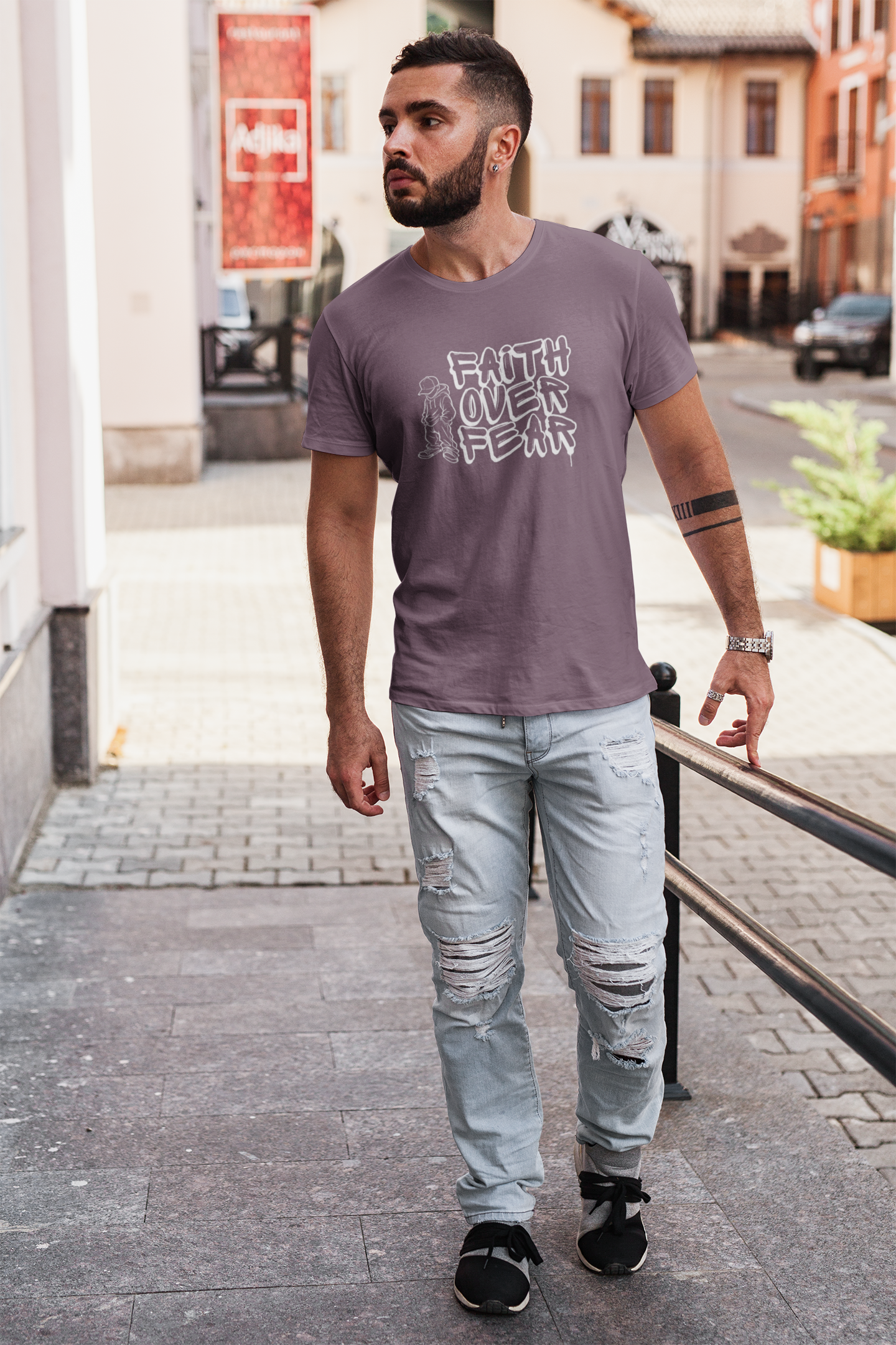 Faith Over Fear graphic T-shirt | Christian Streetwear - Image 26