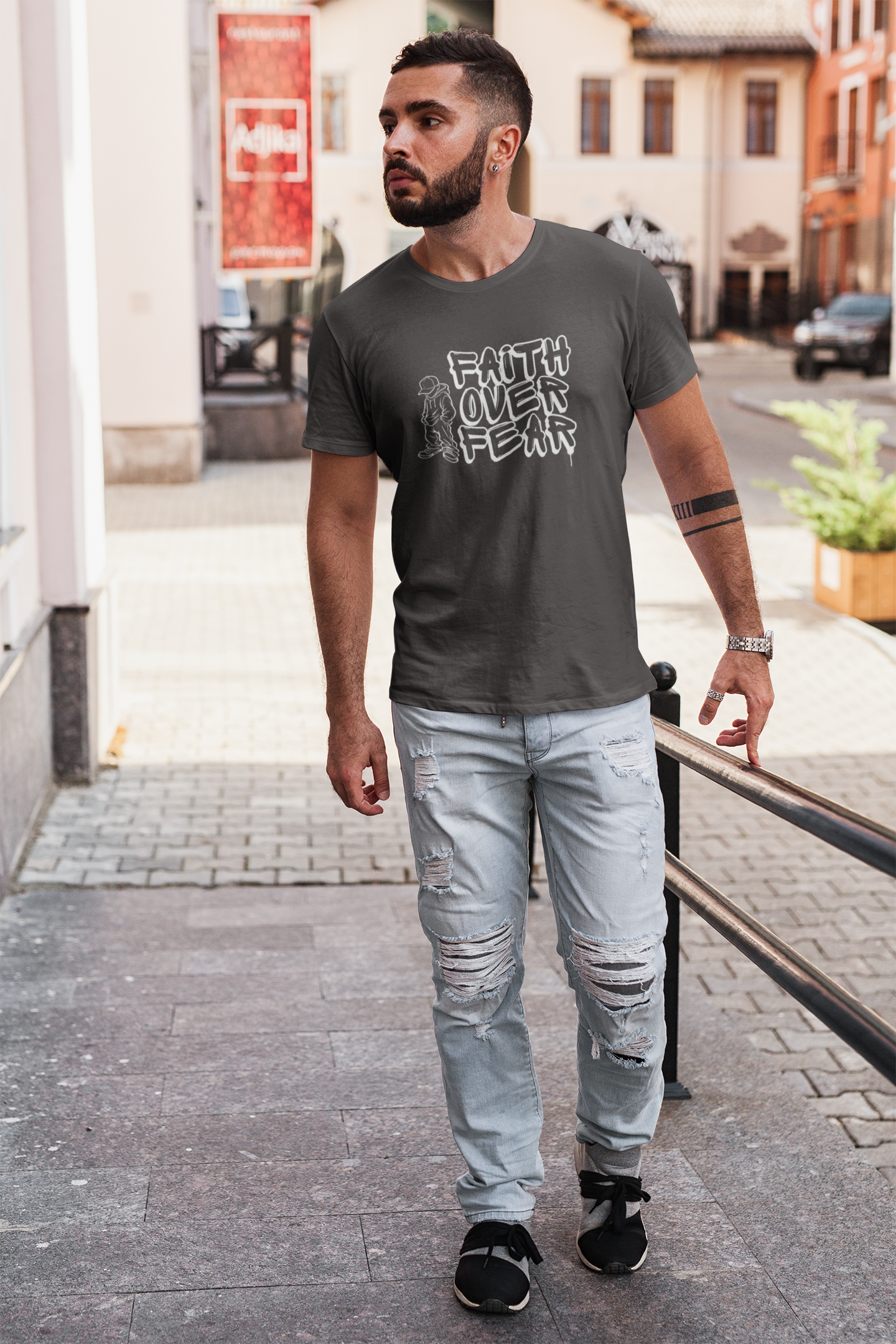 Faith Over Fear graphic T-shirt | Christian Streetwear - Image 27