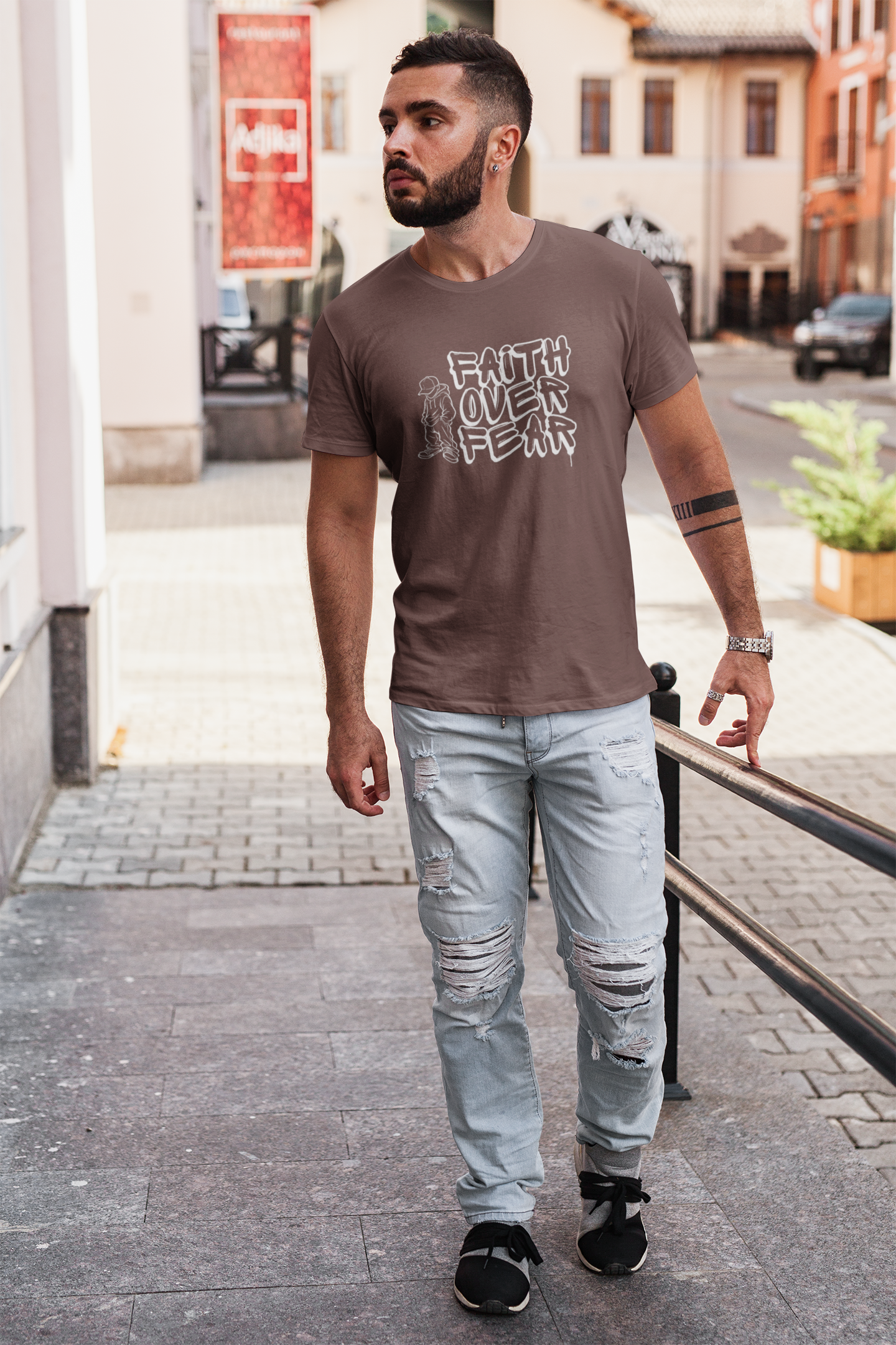 Faith Over Fear graphic T-shirt | Christian Streetwear - Image 28