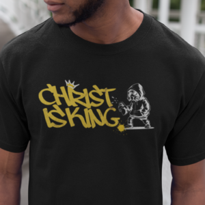 Christ Is King Shirt | Distressed Christian Graffiti Tee | Comfort Colors 1717 Faith Streetwear