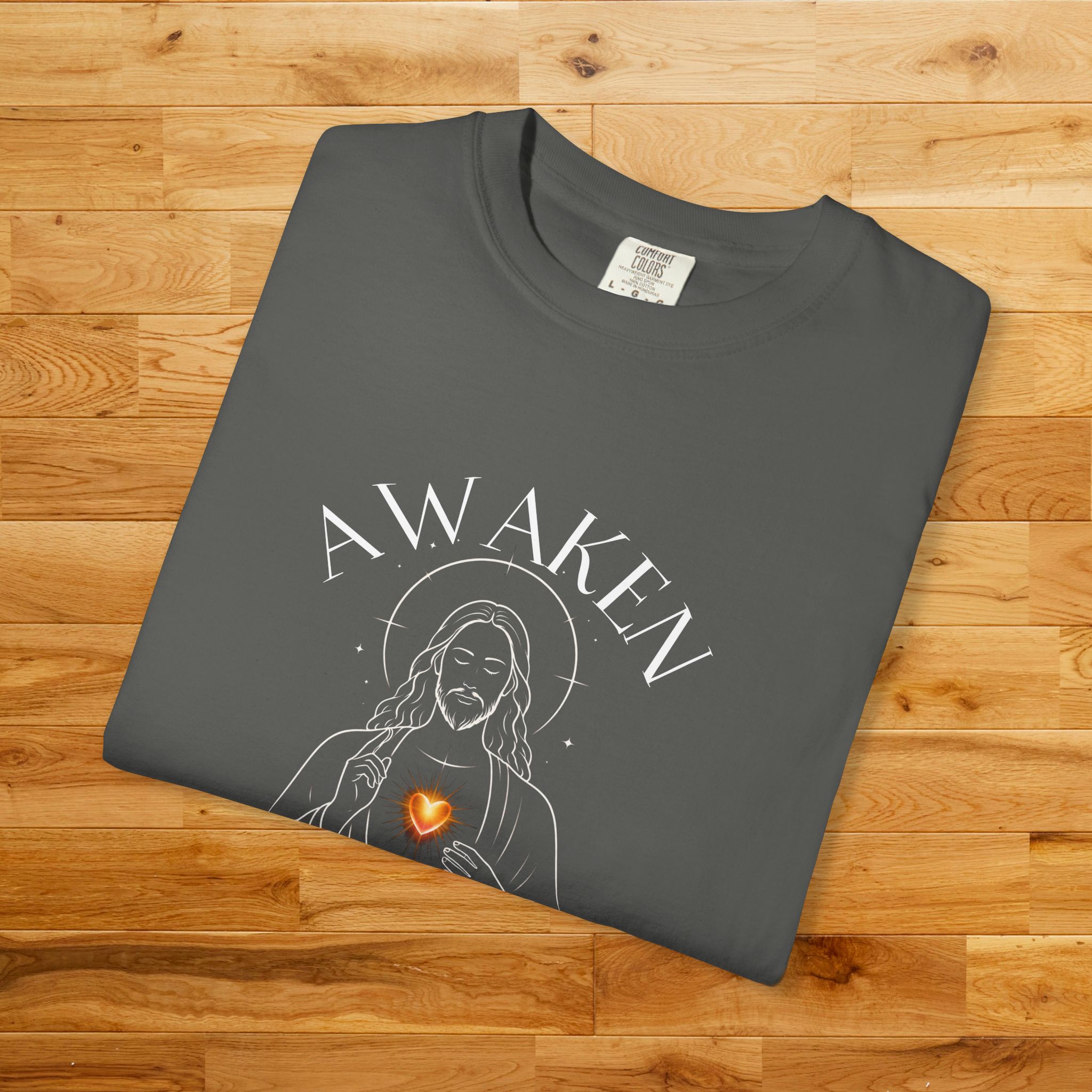 Awaken Christ Consciousness Shirt - Minimalist Jesus Line Art Tee, Spiritual Awakening, Comfort Colors 1717 - Image 4