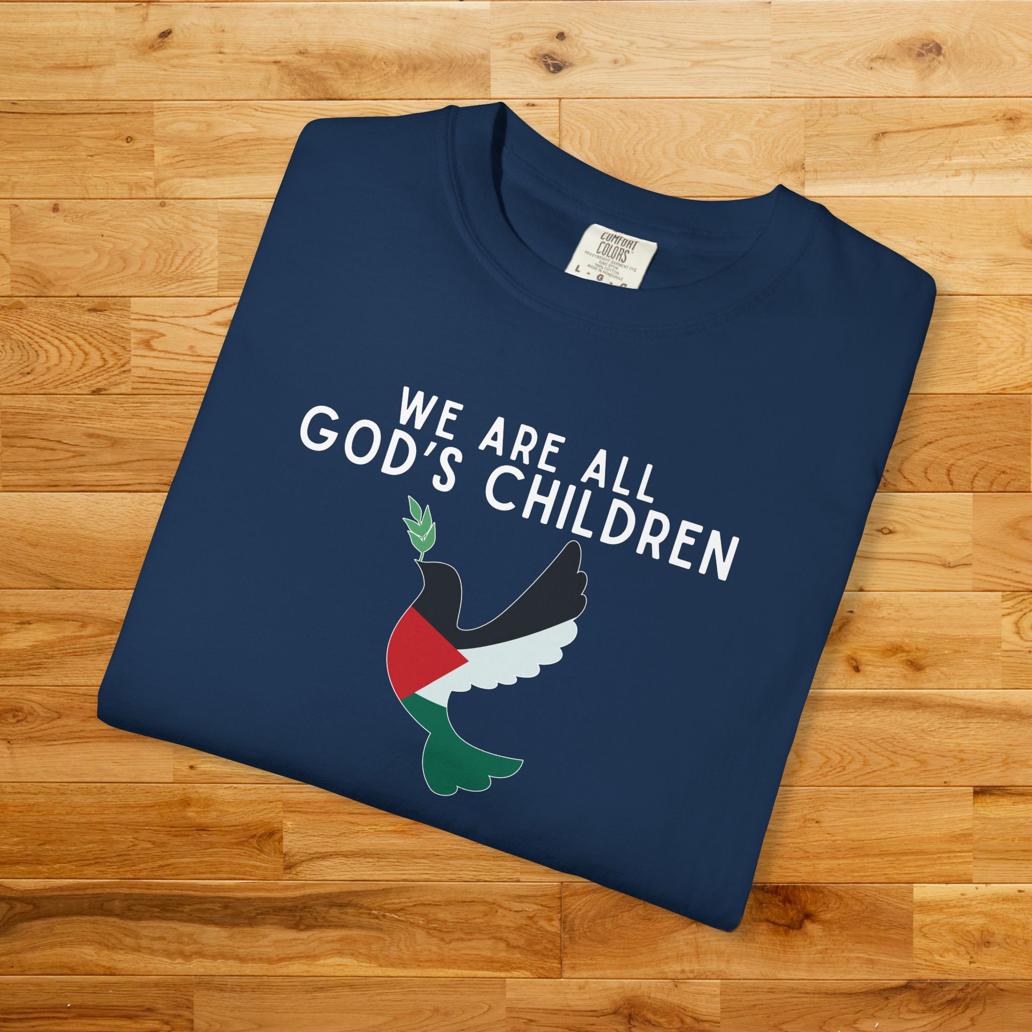 We Are All God's Children Tee | Faith Inspired Unity Shirt | Comfort Colors 1717 | Peace Dove Graphic | Love and Positivity Gift - Image 2