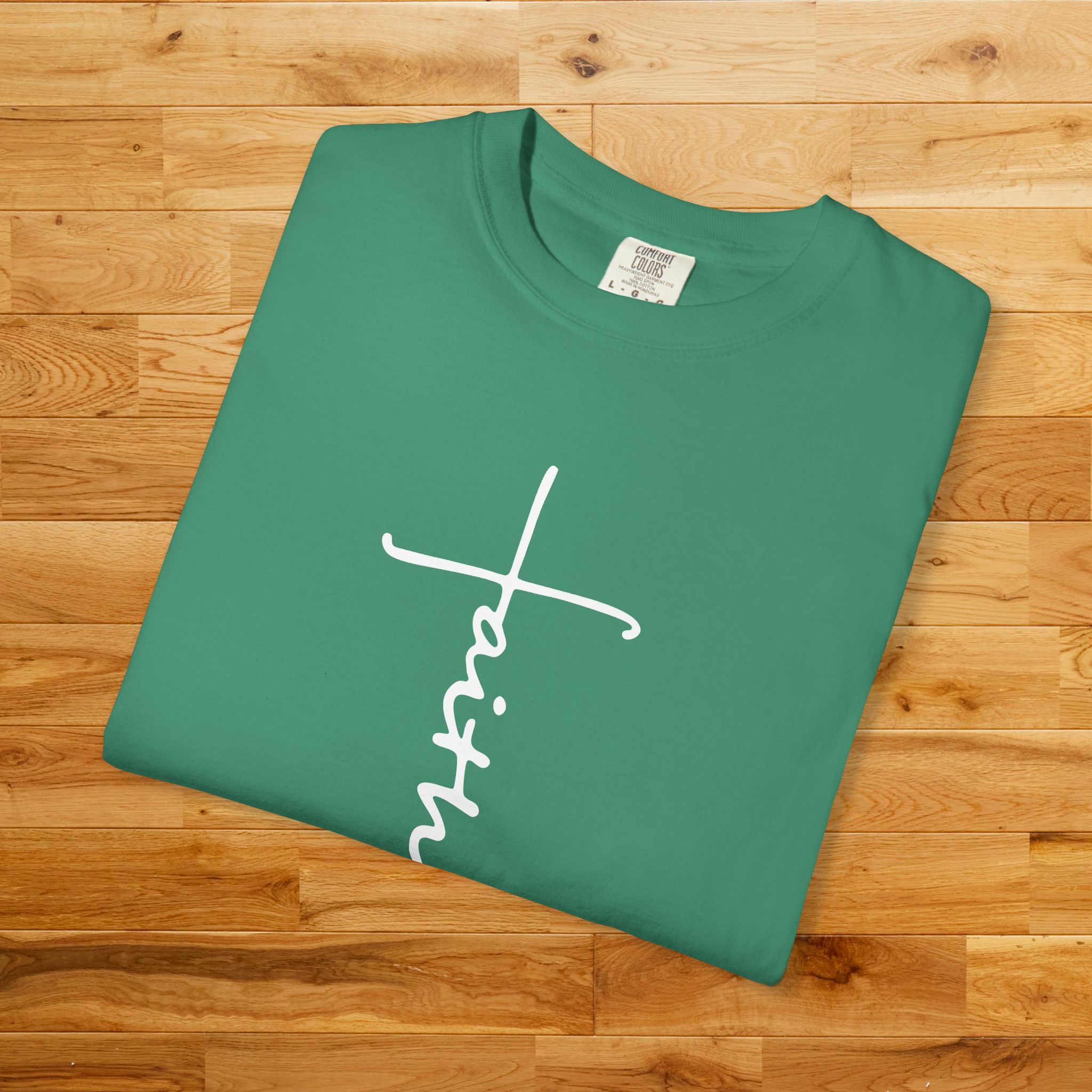 Faith Cross Shirt | Christian Gift | Comfort Colors T-Shirt - Image 9