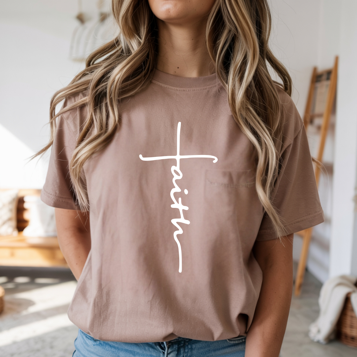Faith Cross Shirt | Christian Gift | Comfort Colors T-Shirt - Image 31