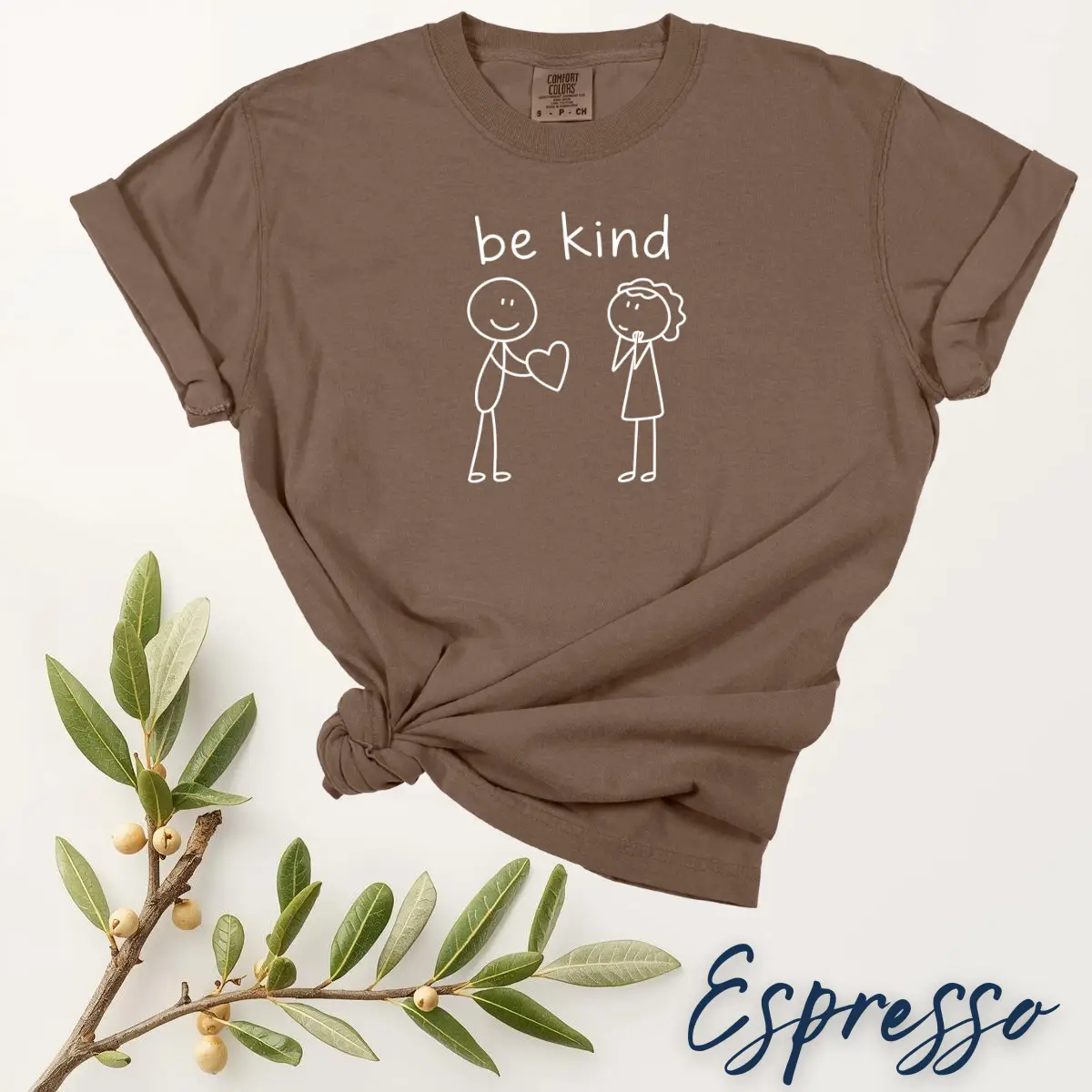 Be Kind T-Shirt | Kindness Graphic Tee | Minimalist Line Art Shirt | Comfort Colors 1717 | Positive Message Tee - Image 4