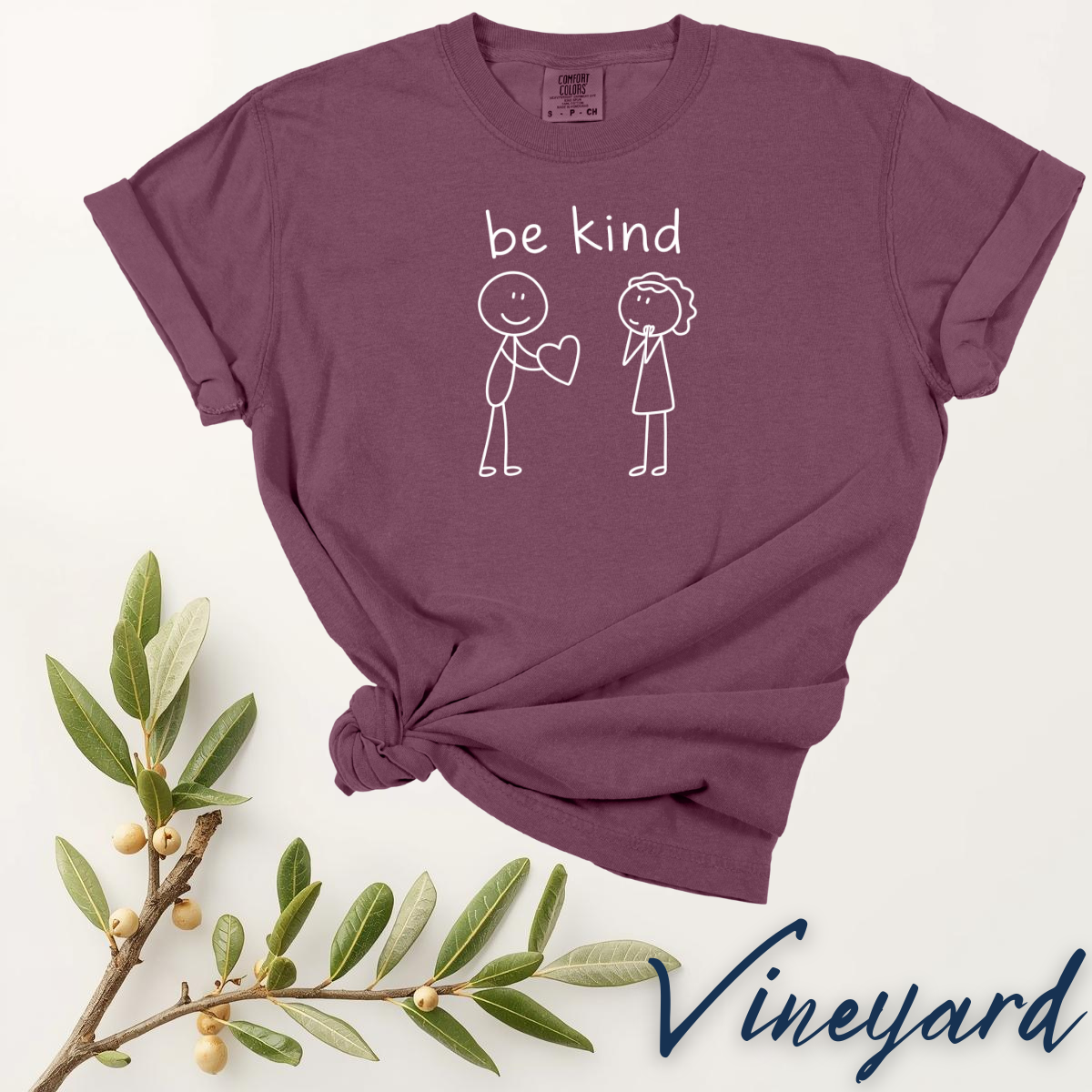 Be Kind T-Shirt | Kindness Graphic Tee | Minimalist Line Art Shirt | Comfort Colors 1717 | Positive Message Tee - Image 16