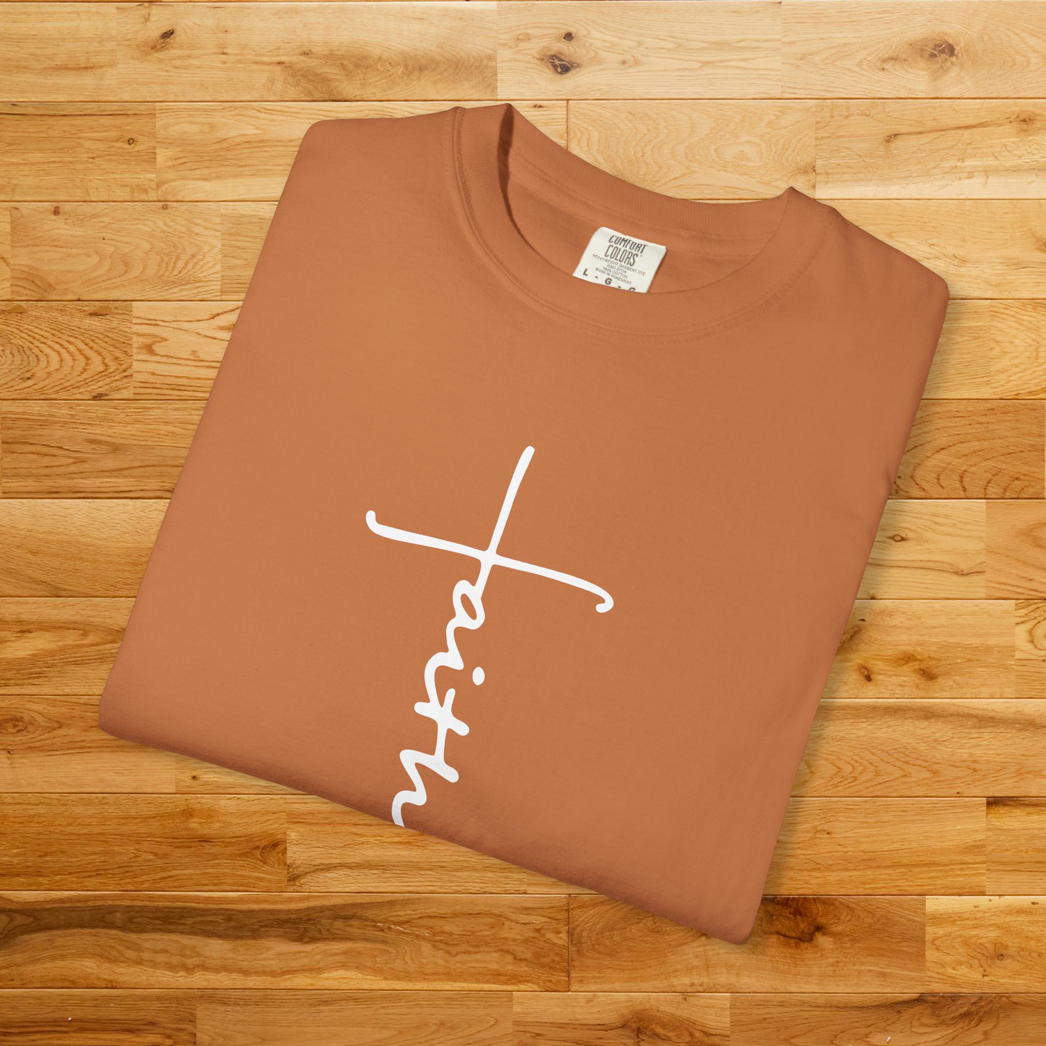 Faith Cross Shirt | Christian Gift | Comfort Colors T-Shirt - Image 5
