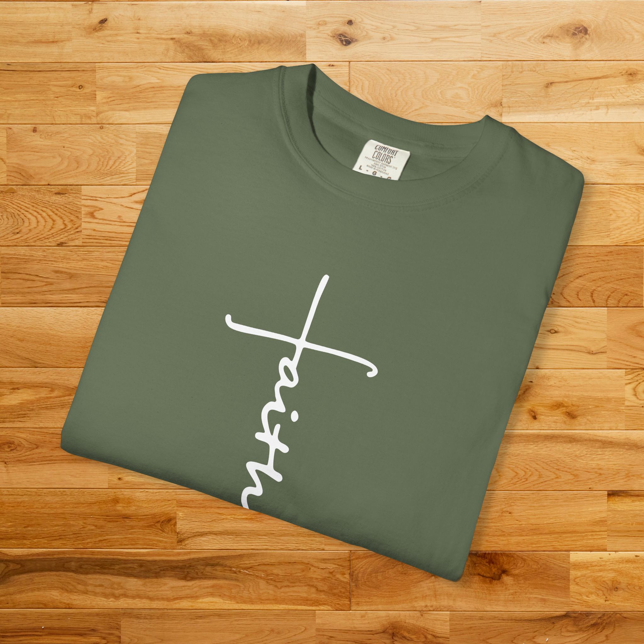 Faith Cross Shirt | Christian Gift | Comfort Colors T-Shirt - Image 7