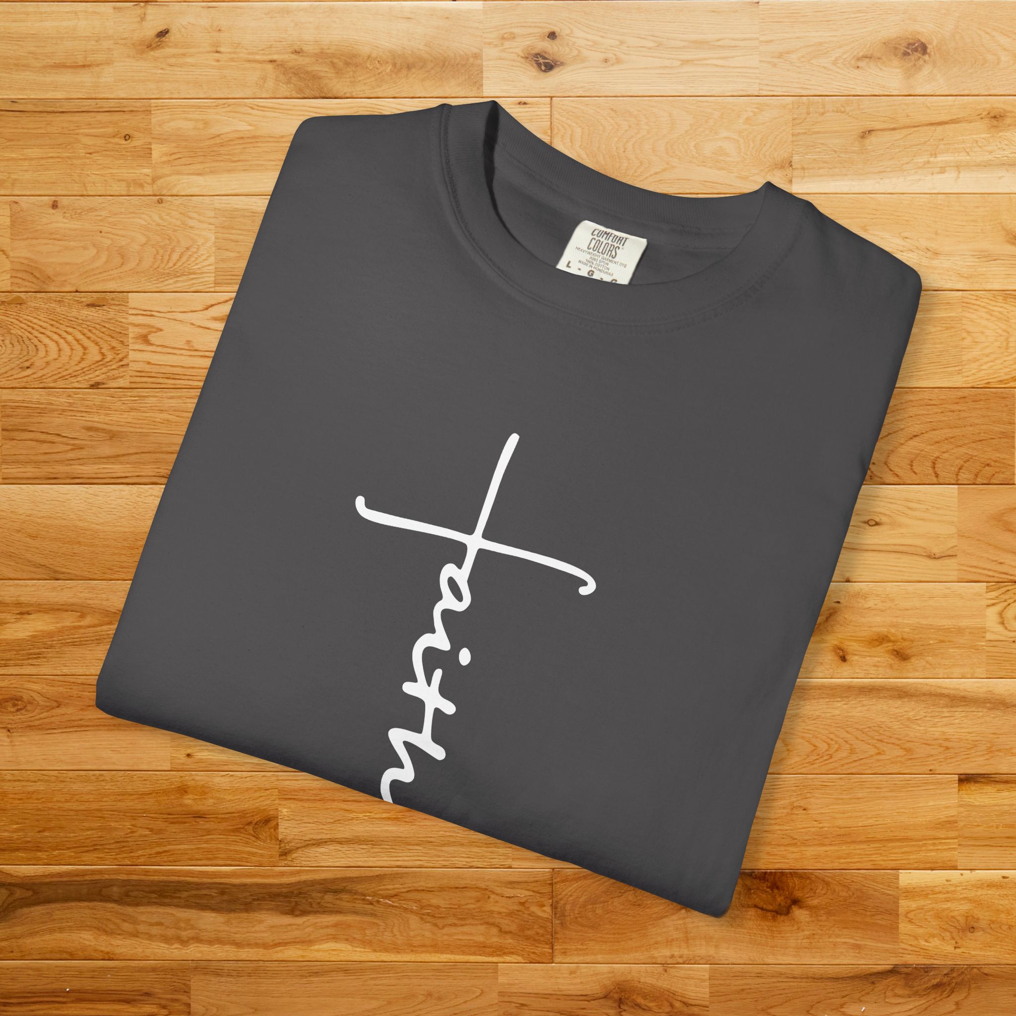 Faith Cross Shirt | Christian Gift | Comfort Colors T-Shirt - Image 14